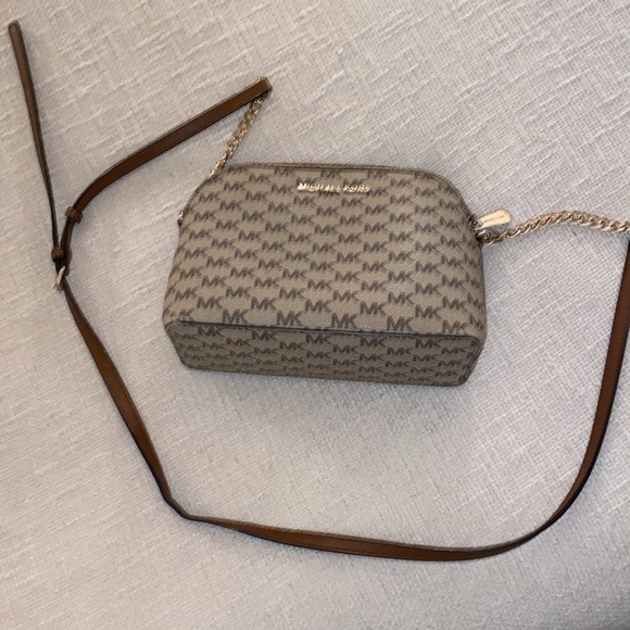 Michael Kors Tan/Brown Crossbody Purse - Picture 2 of 3